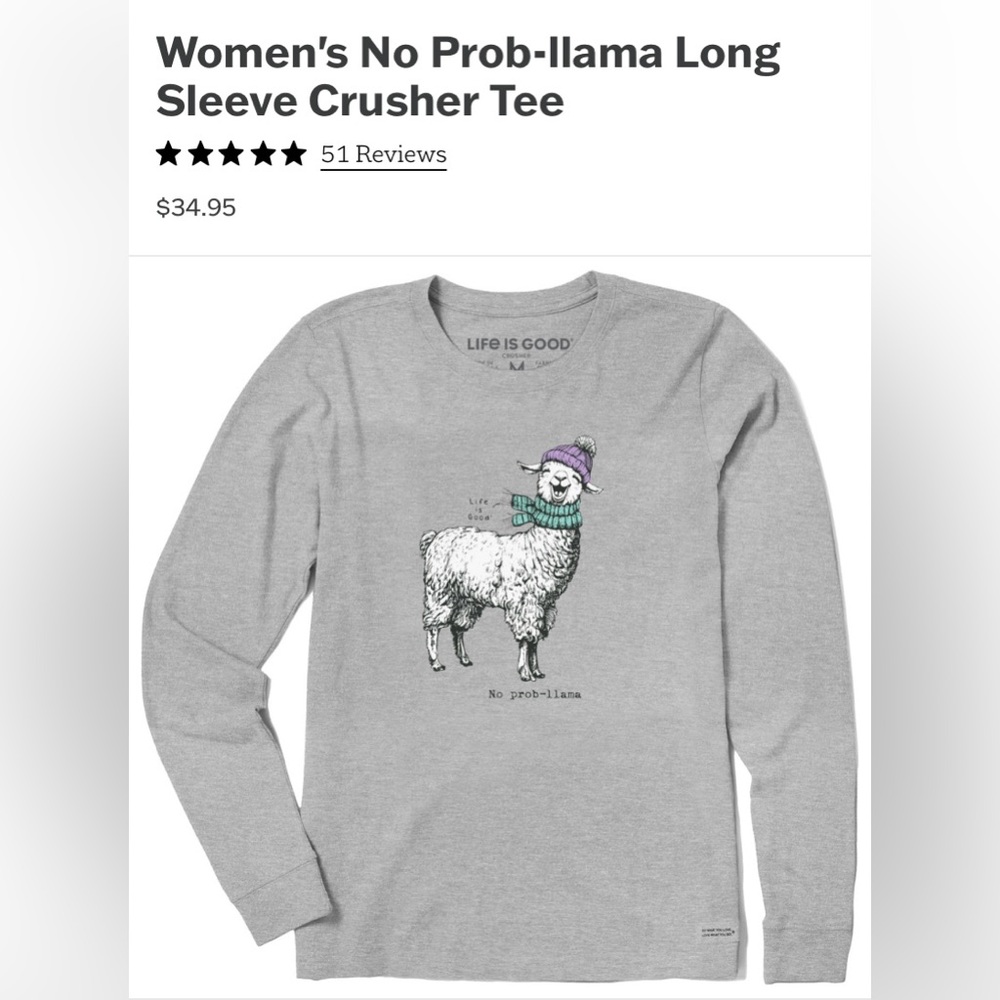 Life is Good Womens XXL Long Sleeved Tee